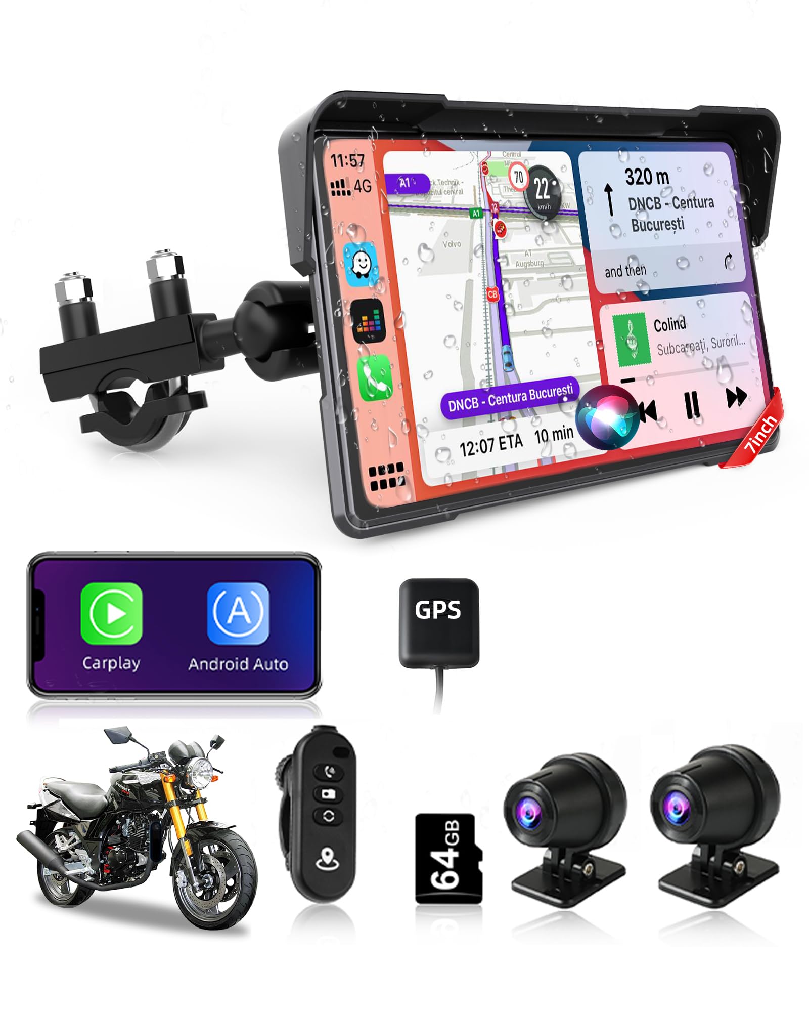 Amazon.com: 2025 Motorcycle CarPlay Screen 7
